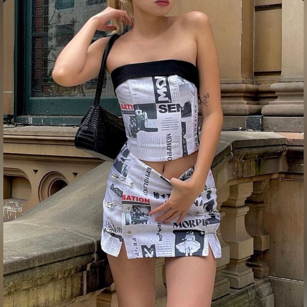 With Jean Read All About It: newspaper corset and skirt set